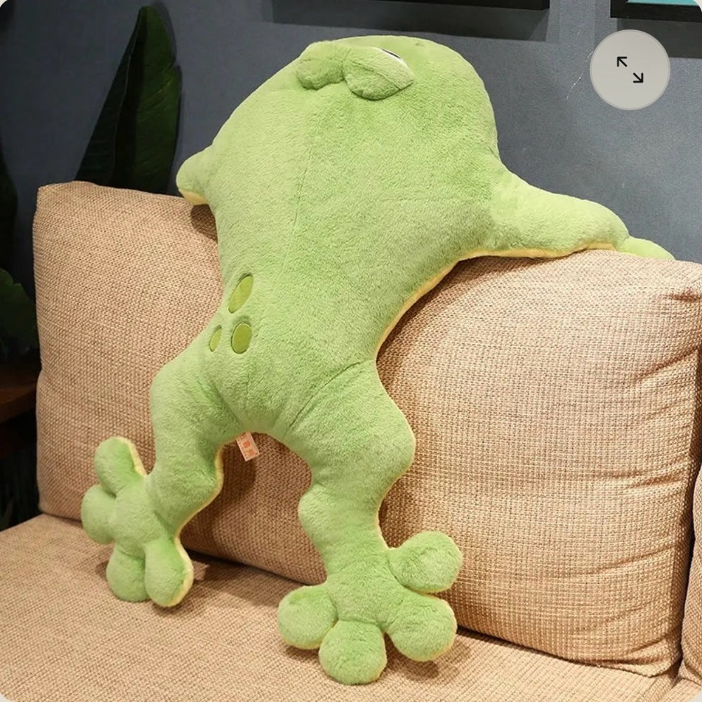 Giant Big Frog Plush Toy Stuffed Plushie, Plush 80cm Green Frog, NWOT - Picture 3 of 12